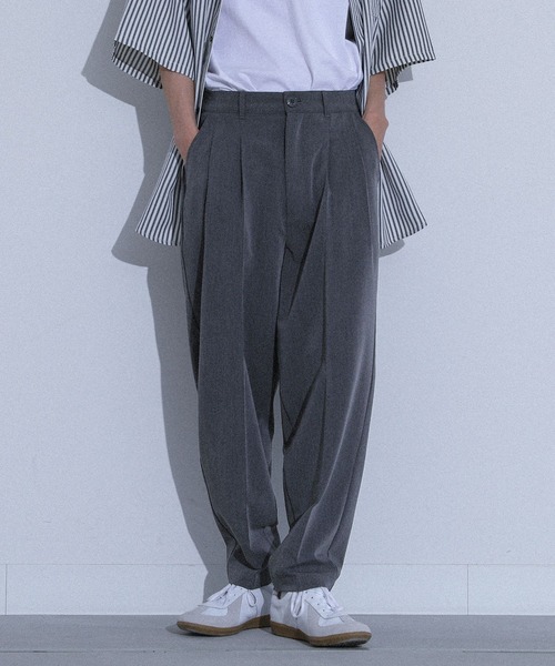 MDR(エムディアール)の「ワイドテーパードイージースラックス(スラックス・メンズ・ブラック/グレー・M/L)」の18枚目の写真