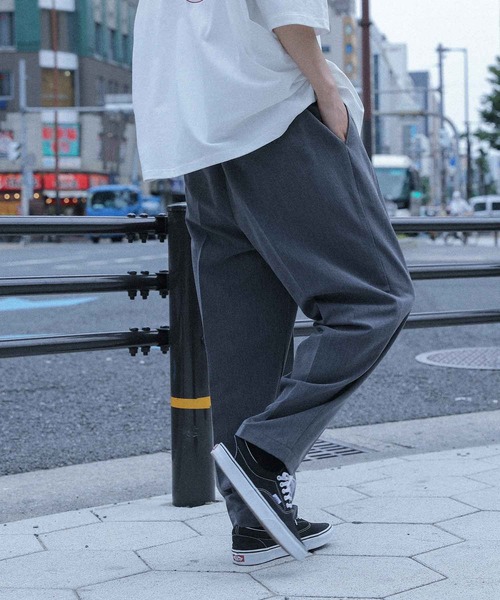 MDR(エムディアール)の「ワイドテーパードイージースラックス(スラックス・メンズ・ブラック/グレー・M/L)」の21枚目の写真
