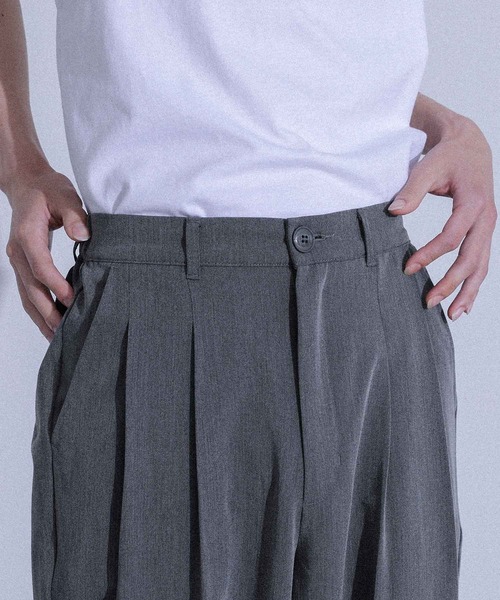 MDR(エムディアール)の「ワイドテーパードイージースラックス(スラックス・メンズ・ブラック/グレー・M/L)」の15枚目の写真