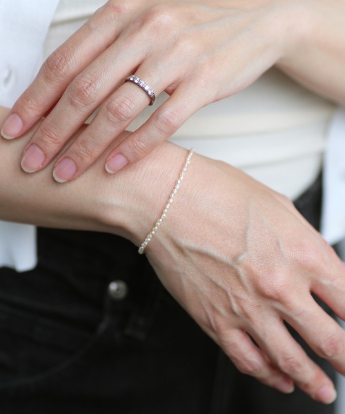 SIENA ROSE(シエナロゼ)の「ライスパールブレスレット(ブレスレット・レディース・イエローゴールド・FREE)」の1枚目の写真