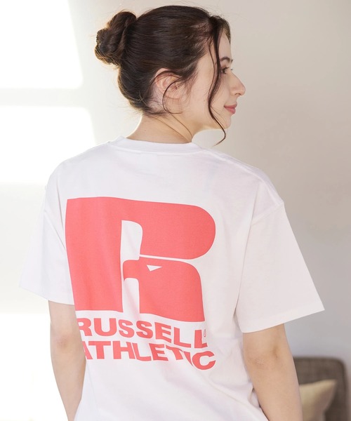 Russell Athletic(ラッセルアスレティック)の「Duckster/ダックスター RIUSSEL ATHLETIC 別注TEE(Rロゴ)(Tシャツ/カットソー・メンズ・ブラック/ライトグレー/ホワイト・LARGE/MEDIUM/X-LARGE)」の18枚目の写真