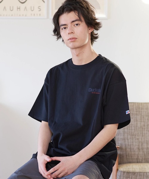 Russell Athletic(ラッセルアスレティック)の「Duckster/ダックスター RIUSSEL ATHLETIC 別注TEE(Rロゴ)(Tシャツ/カットソー・メンズ・ブラック/ライトグレー/ホワイト・LARGE/MEDIUM/X-LARGE)」の8枚目の写真