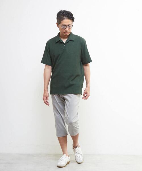 MEN'S MELROSE(メンズメルローズ)の「メランジハイパーストレッチクロップドパンツ(チノパンツ・メンズ・ライトベージュ/ブラック/ネイビー/ライトグレー・4/3/5/2)」の20枚目の写真