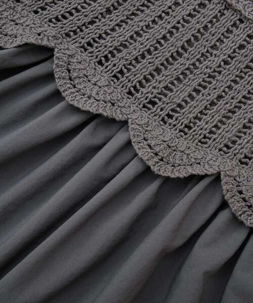 Sugar spoon(シュガースプーン)の「・SUGAR SPOON クロシェキリカエチュニック(チュニック・レディース・ブラック/グレイッシュベージュ/アイボリー/チャコールグレー・FREE)」の15枚目の写真