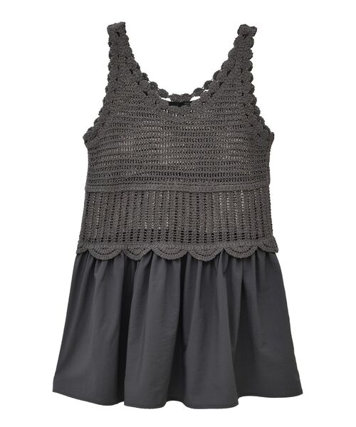 Sugar spoon(シュガースプーン)の「・SUGAR SPOON クロシェキリカエチュニック(チュニック・レディース・ブラック/グレイッシュベージュ/アイボリー/チャコールグレー・FREE)」の7枚目の写真