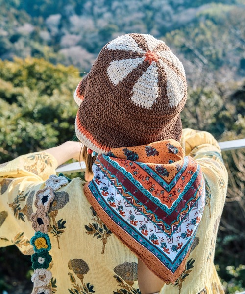 チャイハネ(チャイハネ)の「【チャイハネ】トプロナフラワーハット(ハット・レディース・ブラウン・FREE)」の3枚目の写真