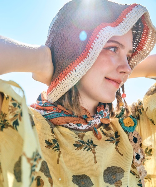 チャイハネ(チャイハネ)の「【チャイハネ】トプロナフラワーハット(ハット・レディース・ブラウン・FREE)」の9枚目の写真