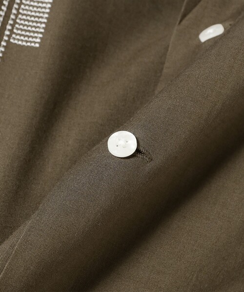 B:MING by BEAMS（ビーミングバイビームス）の「刺繍 オープンカラー シャツ（シャツ/ブラウス・メンズ・ブラック/オリーブ・S/M/L/XL）」の13枚目の写真