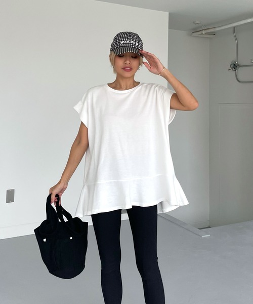 ✨美品✨DRIES VAN NOTEN/フリルフレンチスリーブカットソー黒M DRIES VAN NOTEN／フリルフレンチスリーブカットソー黒ブラック
