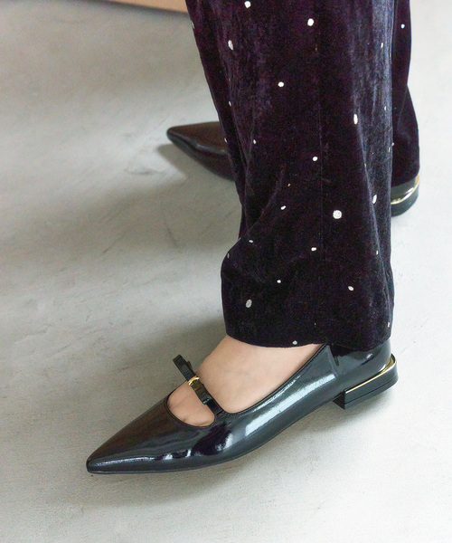 ルタロン（LE TALON）/ポインテッドストラップリボンフラット セール】ポインテッドストラップリボンフラット（その他シューズ）｜LE