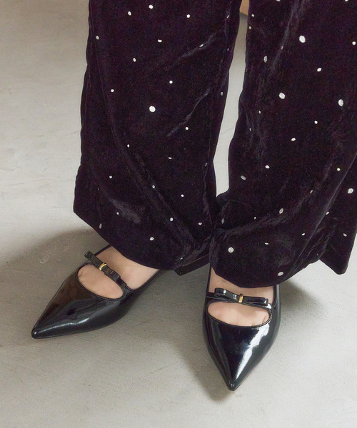 セール】ポインテッドストラップリボンフラット（その他シューズ）｜LE