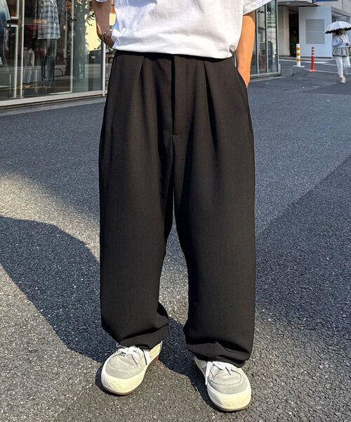 CIAOPANIC(チャオパニック)の「ワイドスラックスパンツ(その他パンツ・メンズ・チャコールグレー/ブラック/ベージュ・LARGE/MEDIUM)」の5枚目の写真