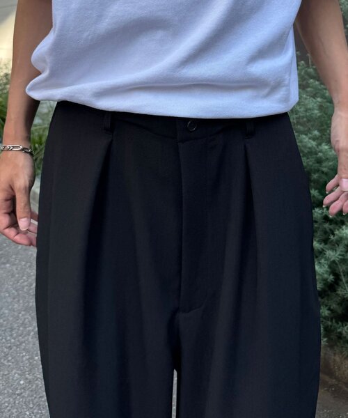 CIAOPANIC(チャオパニック)の「ワイドスラックスパンツ(その他パンツ・メンズ・チャコールグレー/ブラック/ベージュ・LARGE/MEDIUM)」の13枚目の写真