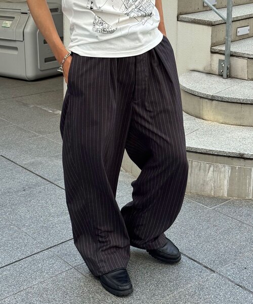 CIAOPANIC(チャオパニック)の「ワイドスラックスパンツ(その他パンツ・メンズ・チャコールグレー/ブラック/ベージュ・LARGE/MEDIUM)」の17枚目の写真