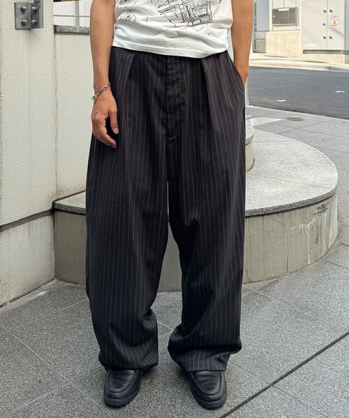 CIAOPANIC(チャオパニック)の「ワイドスラックスパンツ(その他パンツ・メンズ・チャコールグレー/ブラック/ベージュ・LARGE/MEDIUM)」の18枚目の写真