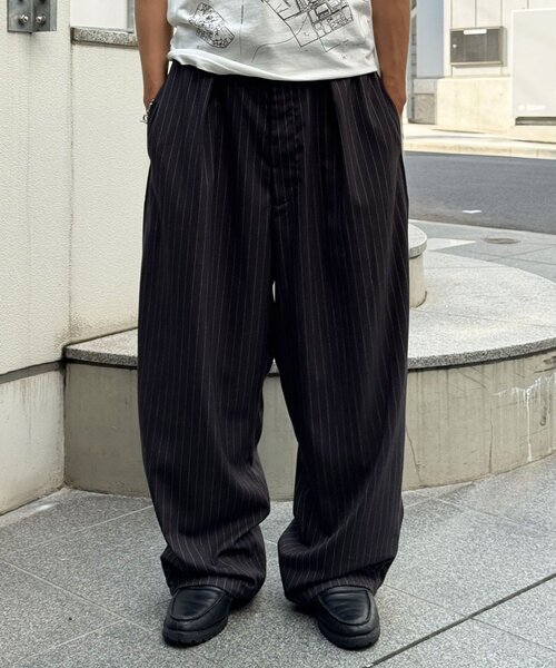 CIAOPANIC(チャオパニック)の「ワイドスラックスパンツ(その他パンツ・メンズ・チャコールグレー/ブラック/ベージュ・LARGE/MEDIUM)」の20枚目の写真