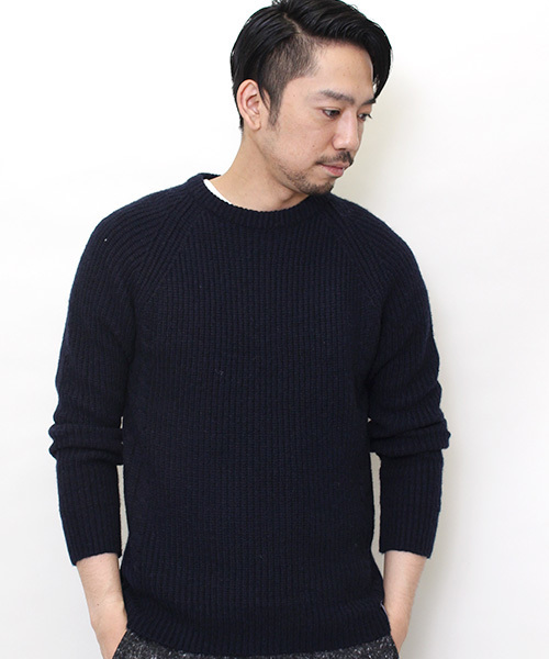 CIAOPANIC TYPY(チャオパニックティピー)の「ダイナホットアゼ編みクルーニット(ニット/セーター・メンズ・ネイビー/グレー/ホワイト・LARGE/MEDIUM/SMALL)」の3枚目の写真