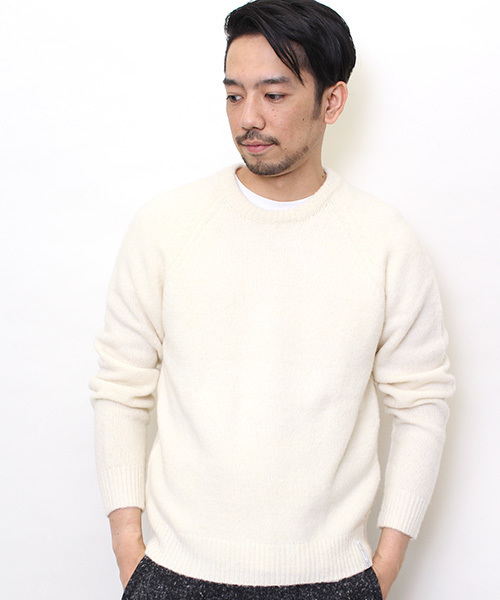 CIAOPANIC TYPY(チャオパニックティピー)の「ダイナホットアゼ編みクルーニット(ニット/セーター・メンズ・ネイビー/グレー/ホワイト・LARGE/MEDIUM/SMALL)」の2枚目の写真