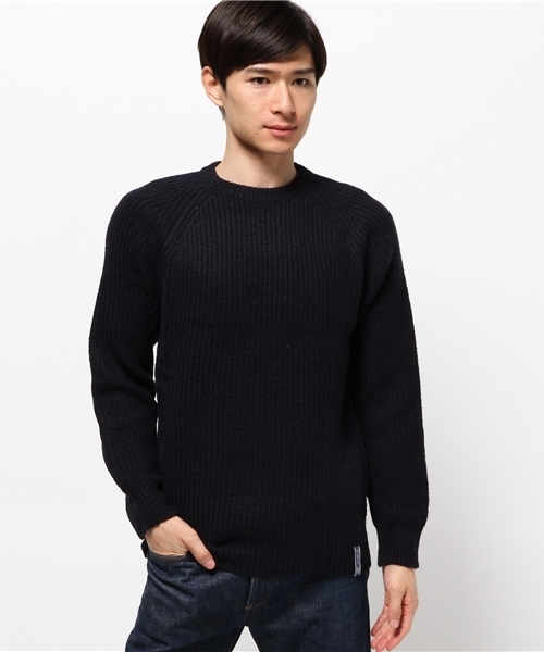 CIAOPANIC TYPY(チャオパニックティピー)の「ダイナホットアゼ編みクルーニット(ニット/セーター・メンズ・ネイビー/グレー/ホワイト・LARGE/MEDIUM/SMALL)」の10枚目の写真