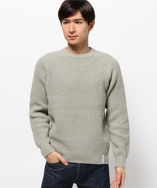 CIAOPANIC TYPY(チャオパニックティピー)の「ダイナホットアゼ編みクルーニット(ニット/セーター・メンズ・ネイビー/グレー/ホワイト・LARGE/MEDIUM/SMALL)」の4枚目の写真