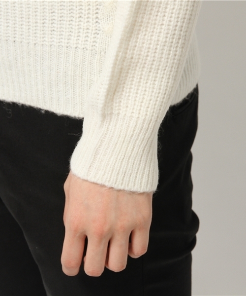 CIAOPANIC TYPY(チャオパニックティピー)の「ダイナホットアゼ編みクルーニット(ニット/セーター・メンズ・ネイビー/グレー/ホワイト・LARGE/MEDIUM/SMALL)」の5枚目の写真