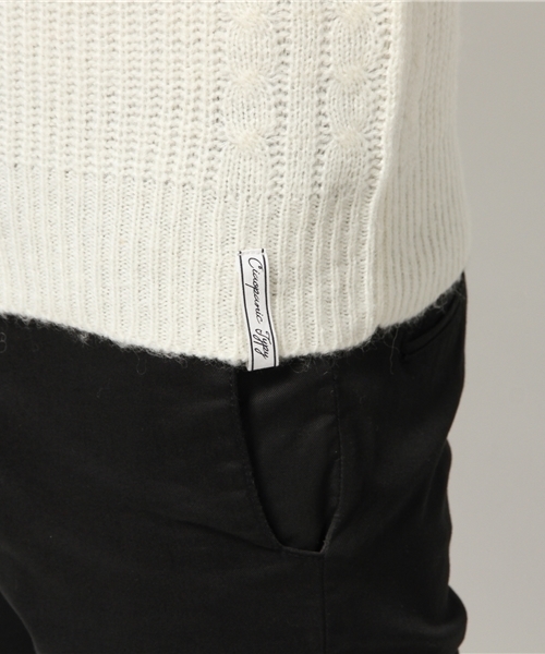 CIAOPANIC TYPY(チャオパニックティピー)の「ダイナホットアゼ編みクルーニット(ニット/セーター・メンズ・ネイビー/グレー/ホワイト・LARGE/MEDIUM/SMALL)」の6枚目の写真