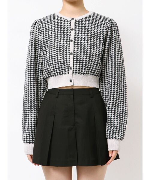 EMODA（エモダ）の「ハウンズトゥースツインニット（ニット/セーター・レディース・グレー/ブラック/ベージュ・FREE）」の2枚目の写真