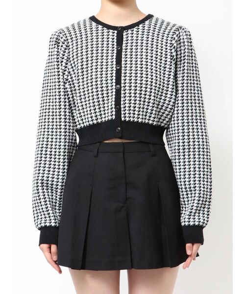 EMODA（エモダ）の「ハウンズトゥースツインニット（ニット/セーター・レディース・グレー/ブラック/ベージュ・FREE）」の12枚目の写真