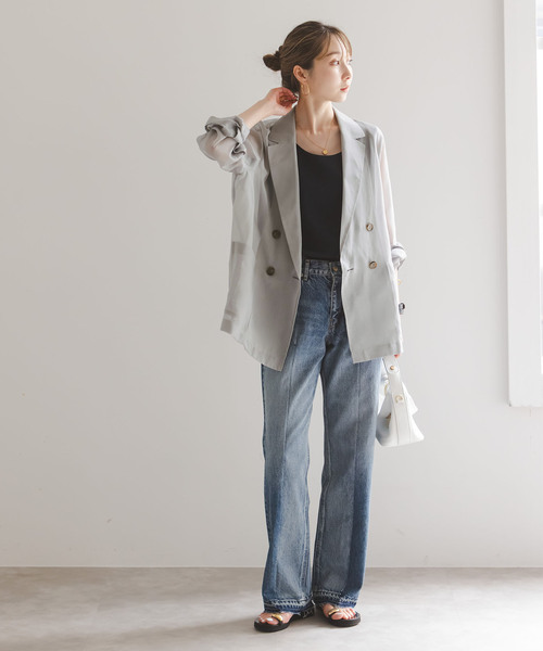 ♥hana&deli♥NOBLE ソフトオーガンジーシアージャケット 追加》ソフトオーガンジーシアージャケット 3（テーラード