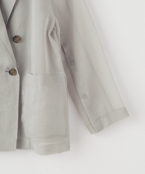 追加》ソフトオーガンジーシアージャケット 3（テーラード