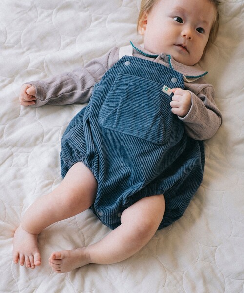 BEAMS mini（ビームスミニ）の「【WEB限定】ベビー コーデュロイ サロペット 2025FW（70～80cm）（ロンパース・キッズ・ホワイト系その他7/ブルー系その他・80/70）」の19枚目の写真
