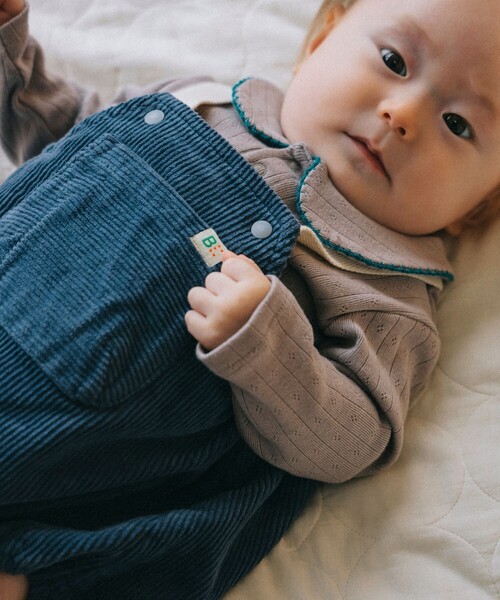 BEAMS mini（ビームスミニ）の「【WEB限定】ベビー コーデュロイ サロペット 2025FW（70～80cm）（ロンパース・キッズ・ホワイト系その他7/ブルー系その他・80/70）」の18枚目の写真