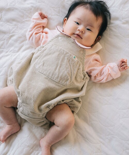 BEAMS mini（ビームスミニ）の「【WEB限定】ベビー コーデュロイ サロペット 2025FW（70～80cm）（ロンパース・キッズ・ホワイト系その他7/ブルー系その他・80/70）」の14枚目の写真