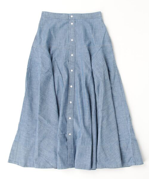POLO RALPH LAUREN（ポロ ラルフ ローレン）の「コットン シャンブレー Aライン スカート（スカート・レディース・ブルー系5・8/6/4/0/00/2）」の3枚目の写真