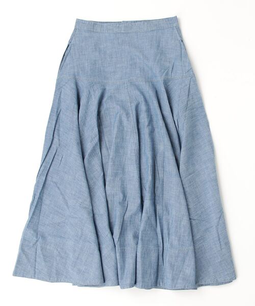POLO RALPH LAUREN（ポロ ラルフ ローレン）の「コットン シャンブレー Aライン スカート（スカート・レディース・ブルー系5・8/6/4/0/00/2）」の2枚目の写真
