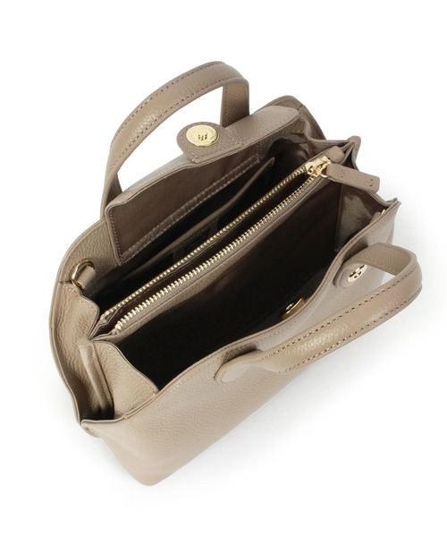 Beau're(ヴュレ)の「【BEAURE】カウレザー ショルダー付 2way ミニボストンバッグ B-25421(ボストンバッグ・レディース・シルバー/ブラック/ベージュ/ブラウン・FREE)」の13枚目の写真