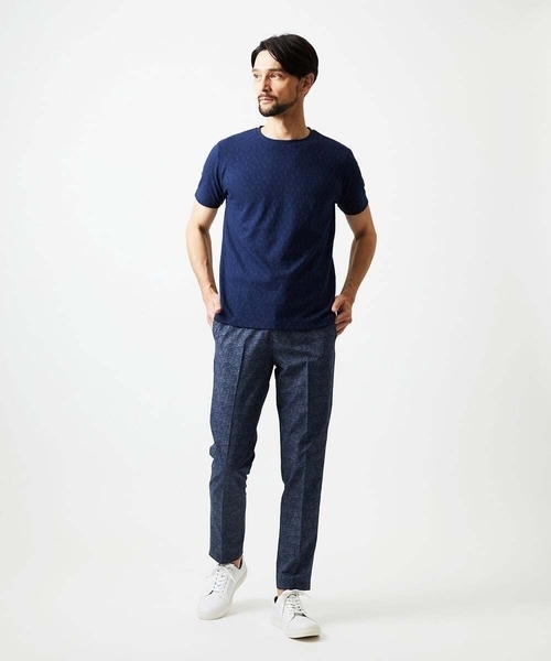 MICHEL KLEIN HOMME   （ミッシェルクランオム）の「スラックスパンツ（スラックス・メンズ・ダークグレー/ブルー・MEDIUM/LARGE/X-LARGE）」の4枚目の写真