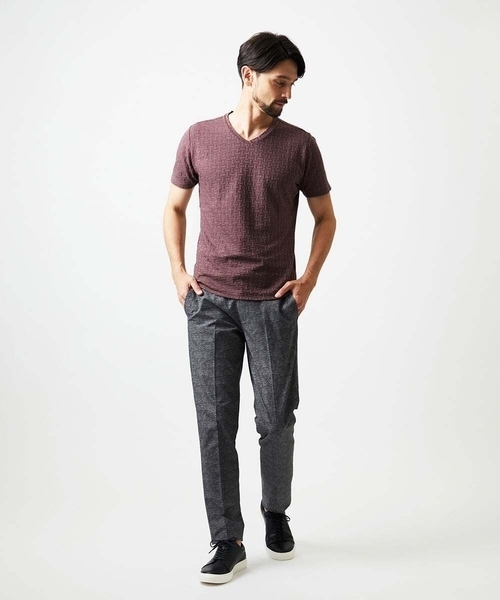 MICHEL KLEIN HOMME   （ミッシェルクランオム）の「スラックスパンツ（スラックス・メンズ・ダークグレー/ブルー・MEDIUM/LARGE/X-LARGE）」の7枚目の写真
