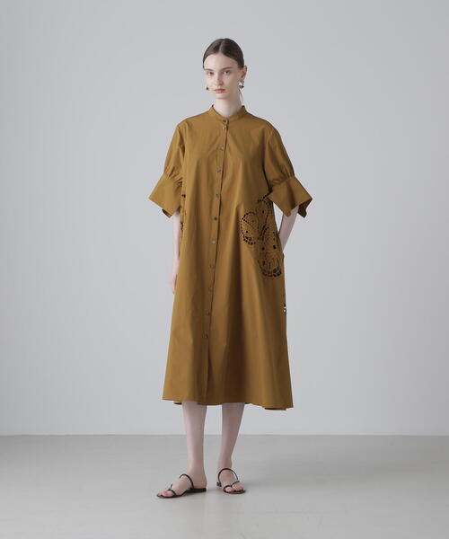 ADORE　シェルカットワークワンピース　黒　今期秋冬 セール】◇シェルカットワークワンピース（ワンピース）｜ADORE