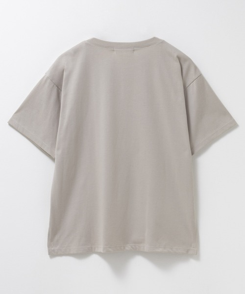 Mac-House(マックハウス)の「Idnes MERCI箔プリントTシャツ(Tシャツ/カットソー・レディース・キャメル/ベージュ/オフホワイト・M)」の7枚目の写真