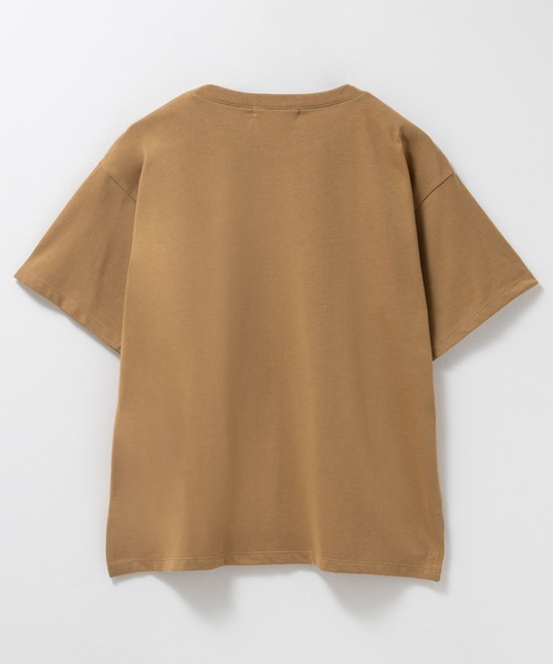 Mac-House(マックハウス)の「Idnes MERCI箔プリントTシャツ(Tシャツ/カットソー・レディース・キャメル/ベージュ/オフホワイト・M)」の9枚目の写真