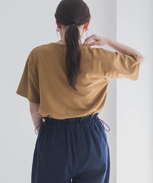 Mac-House(マックハウス)の「Idnes MERCI箔プリントTシャツ(Tシャツ/カットソー・レディース・キャメル/ベージュ/オフホワイト・M)」の18枚目の写真