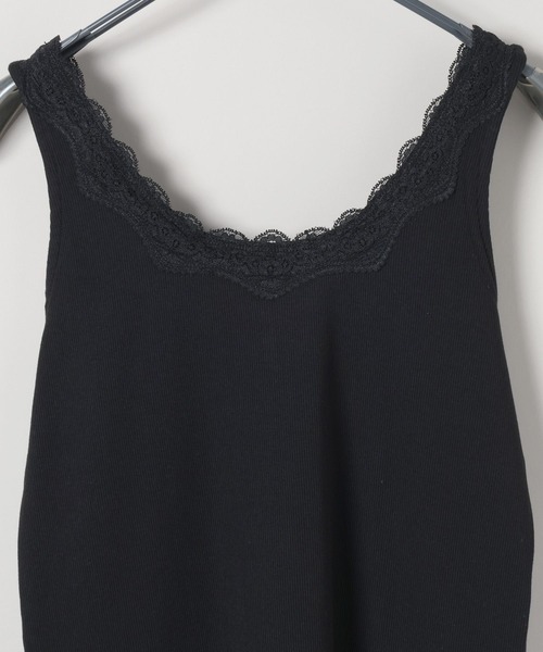 JEANASIS（ジーナシス）の「レーストリムテレコタンク/586048（タンクトップ・レディース・ホワイト/グレー系その他/ブラック・FREE）」の8枚目の写真