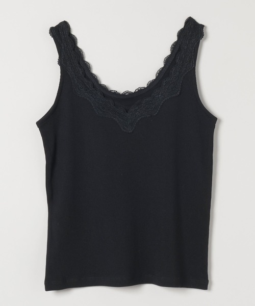 JEANASIS（ジーナシス）の「レーストリムテレコタンク/586048（タンクトップ・レディース・ホワイト/グレー系その他/ブラック・FREE）」の16枚目の写真