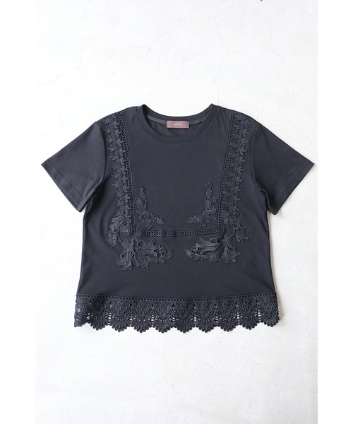 cawaii(カワイイ)の「日常にひと匙のエレガント レースTシャツ(Tシャツ/カットソー・レディース・ブラック/ホワイト・FREE)」の18枚目の写真