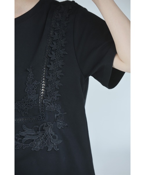 cawaii(カワイイ)の「日常にひと匙のエレガント レースTシャツ(Tシャツ/カットソー・レディース・ブラック/ホワイト・FREE)」の19枚目の写真