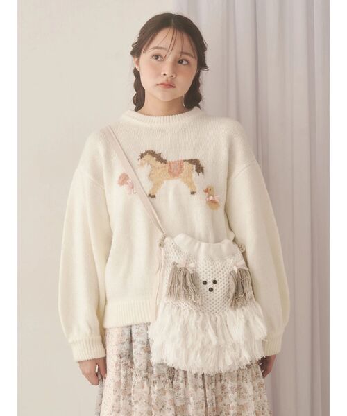 merry jenny（メリージェニー）の「わんわんポシェット（ショルダーバッグ・レディース・ベージュ/オフホワイト・FREE）」の21枚目の写真