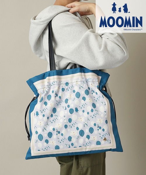 MOOMIN（ムーミン）の「【MOOMIN】(ムーミン) スカーフ トートバッグ RMSC-01（トートバッグ・レディース・レッド/ブラック/ブルー/スモークピンク/ブルーグリーン/グレイッシュベージュ・ONE SIZE）」の4枚目の写真