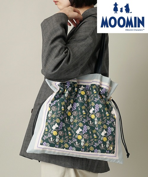 MOOMIN(ムーミン)の「【MOOMIN】(ムーミン) スカーフ トートバッグ RMSC-01(トートバッグ・レディース・レッド/ブラック/ブルー/スモークピンク/ブルーグリーン/グレイッシュベージュ/オレンジ/グリーン・ONE SIZE)」の4枚目の写真