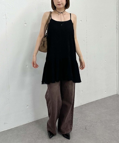 archives（アルシーヴ）の「カットＪＱミニキャミワンピース（ワンピース・レディース・アイボリー/ブラウン/ブラック・MEDIUM）」の3枚目の写真